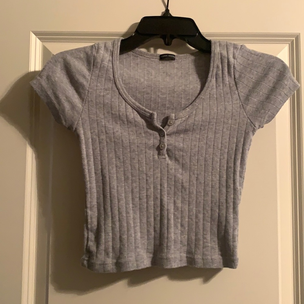 Brandy Melville Grey Crop Top